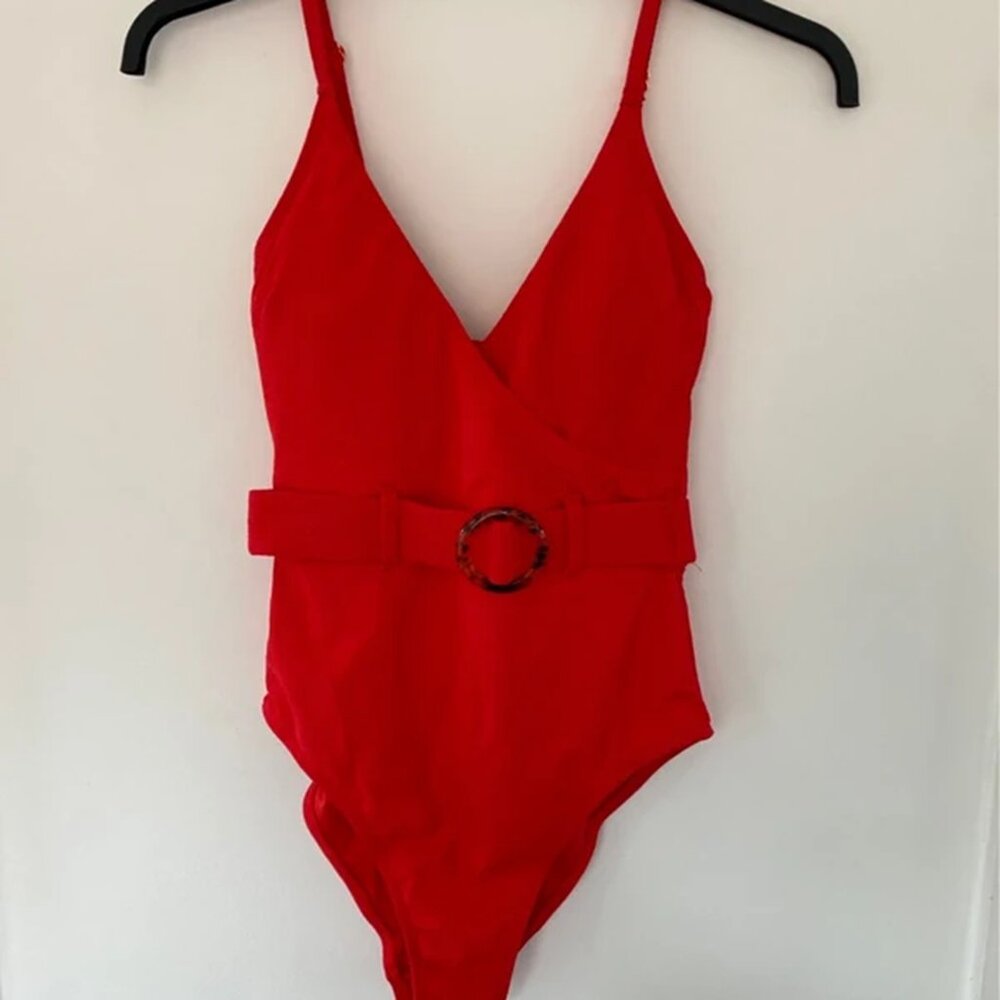 Red swimsuit
